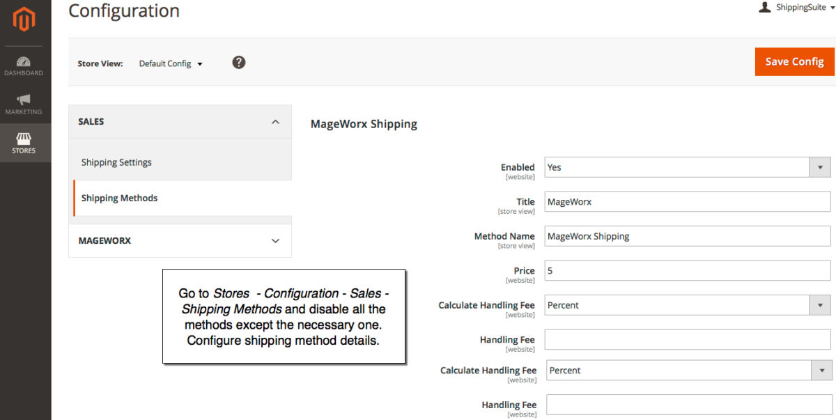 shipping - methods