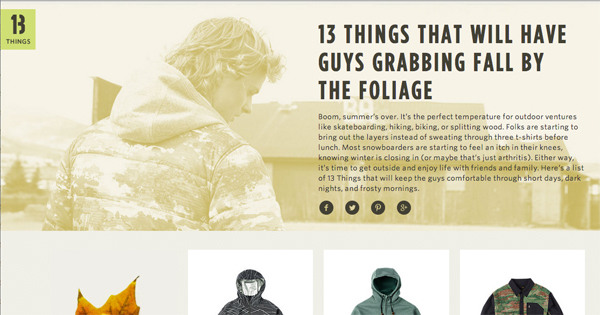 Story telling on eCommerce category pages