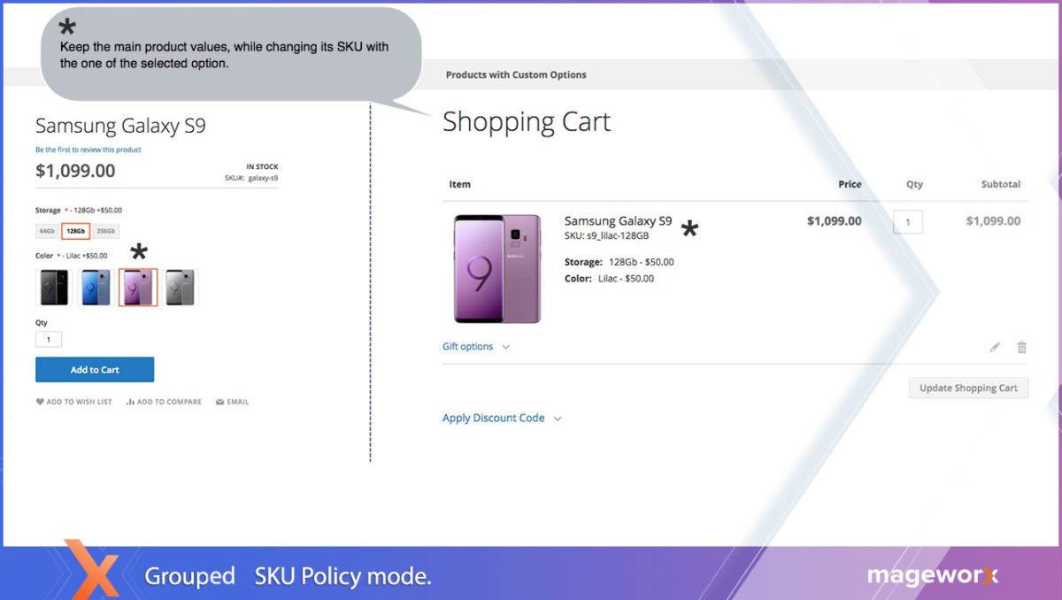 Grouped Mode SKU - Advanced Product Options Extension