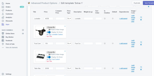 Cosmetronic Global Ltd – Shopify product options 1