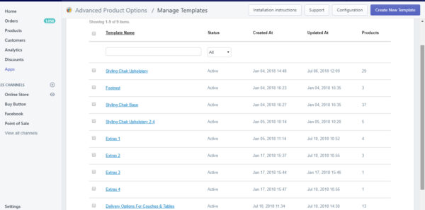 Global Ltd – Shopify product options 2