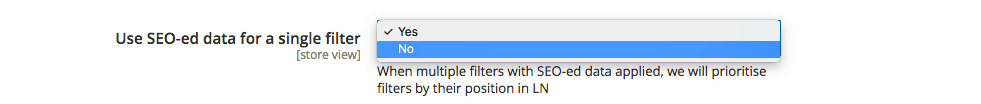 Choosing filter to optimize in Layered Navigation SEO templates for Magento 2
