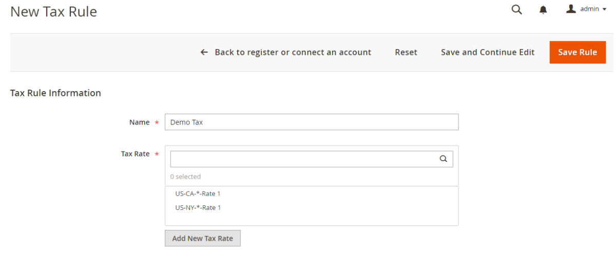 magento new tax rule