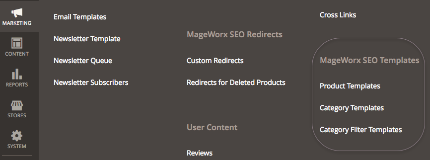 SEO Meta Template settings in Magento 2 SEO Suite Ultimate extension