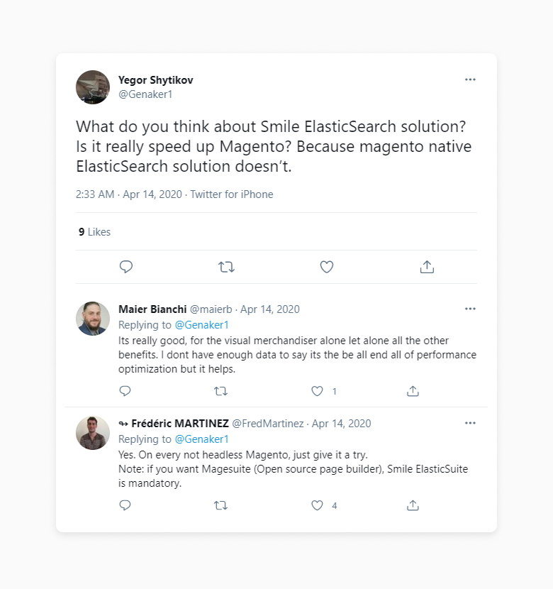 customer feedback of smile elasticsearch