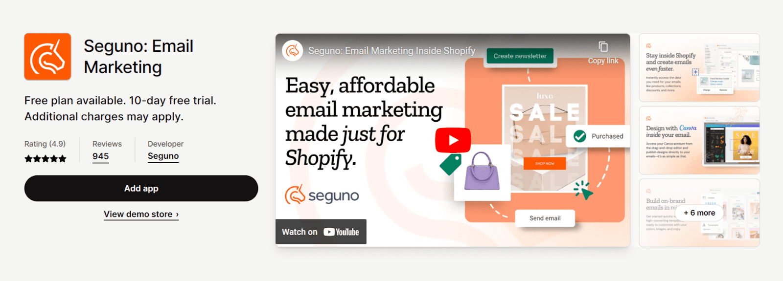 email marketing with shopify - seguno