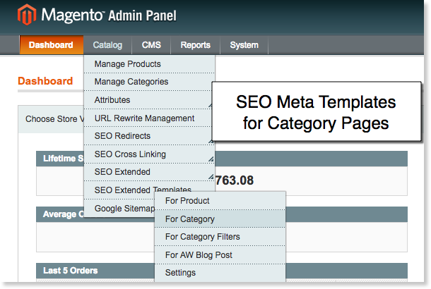 Magento SEO Templates for Category Pages