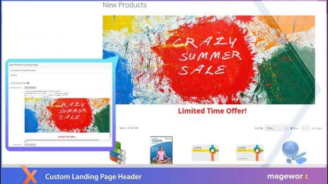 Landing Pages extension for Magento 2 - Custom Header