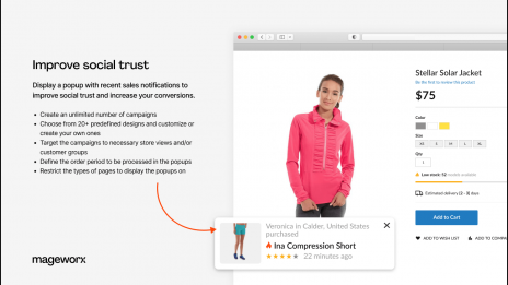 marketing automation magento 2: social trust