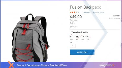 Magento 2 countdown timer: frontend view
