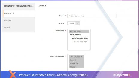 Product Countdown Timers’ general setup