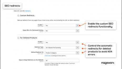 Search engine optimization of SEO redirects