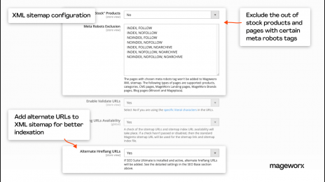 Ability to exclude out of stock products from meta robots tags