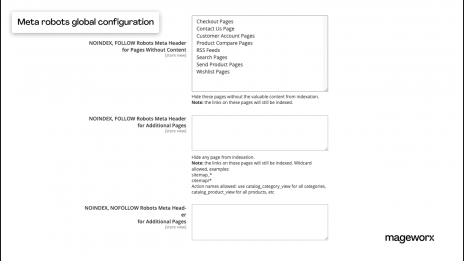 Mata robots configuration on the global level - Magento 2 SEO module