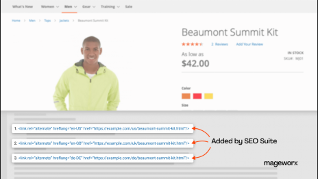 SEO-friendly URLs added by the SEO Suite Ultimate Magento 2 extension