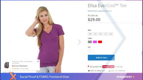 Social Proof & FOMO: Frontend view,Magento 2 recent sales pop up,FOMO extension: general configurations,Magento 2 pop up: display mode configuration,Social proof in Magento 2: event type setup,Magento 2 Social Proof & FOMO: general setup,Magento 2 FOMO: e