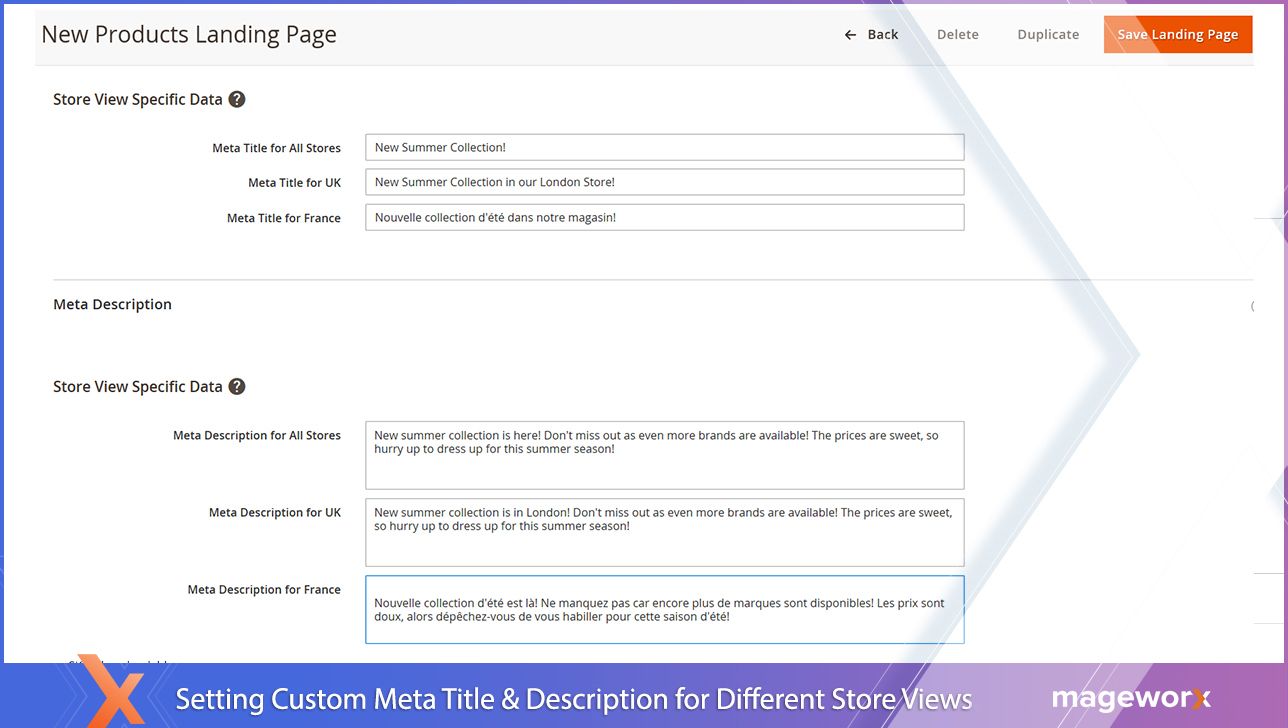 Magento 2 Landing Pages Extension MageWorx