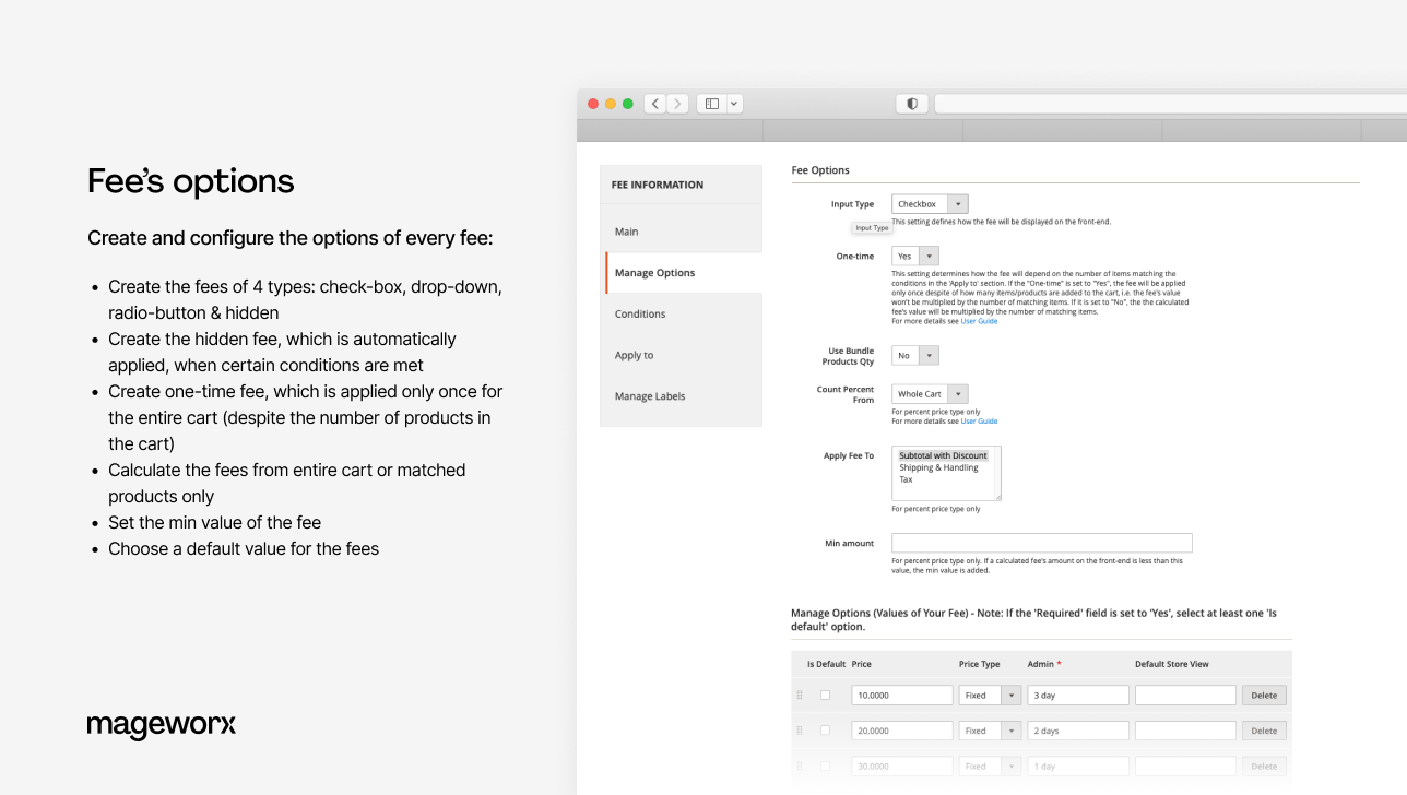 Magento 2 Extra Fee Extension Magento Extra Fees Mageworx