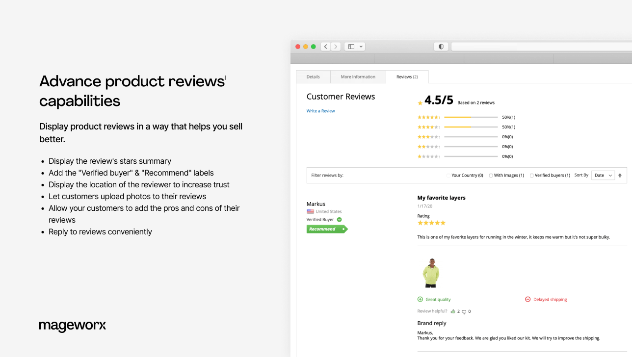 magento review extension - advanced reviews block