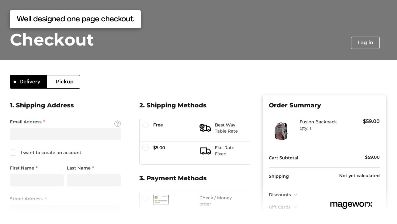 Magento 2 One Step Checkout on the front-end