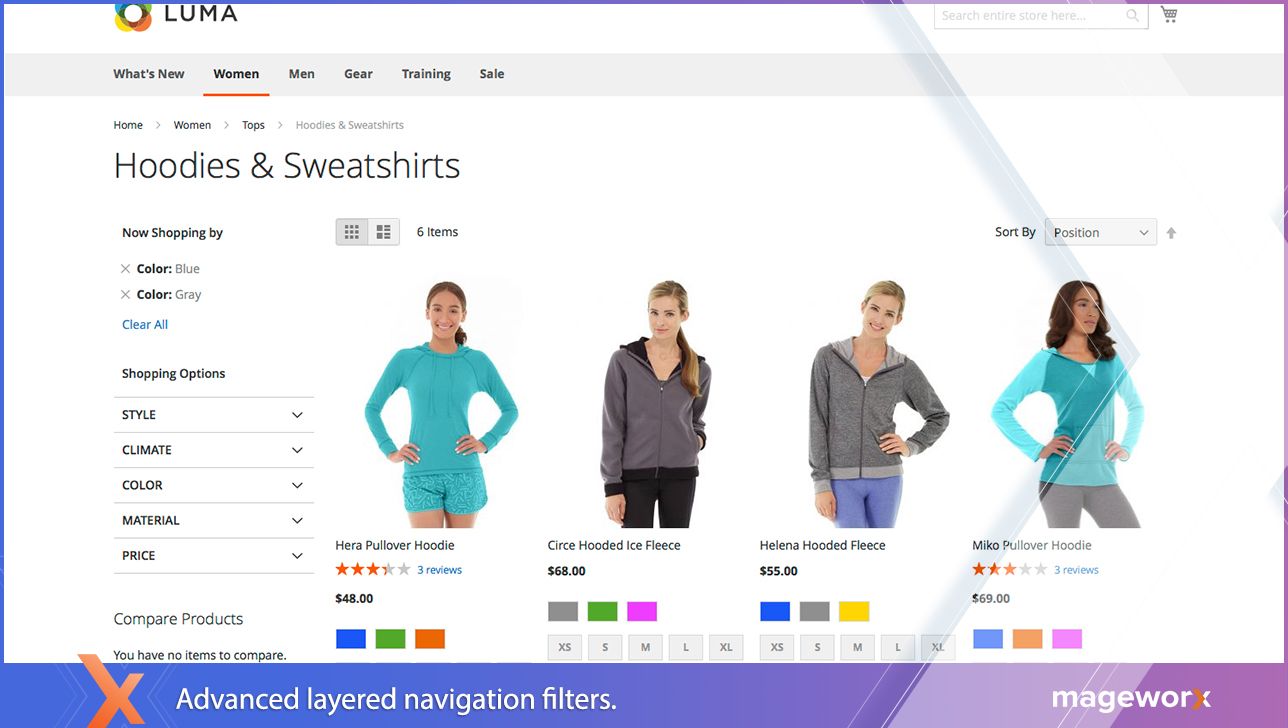 Magento 2 Layered Navigation Extension, Ajax Filter for Improved Layered  Navigation, Custom Product Collection, Horizontal Category Filter