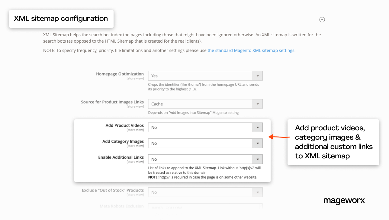 XML sitemap setup