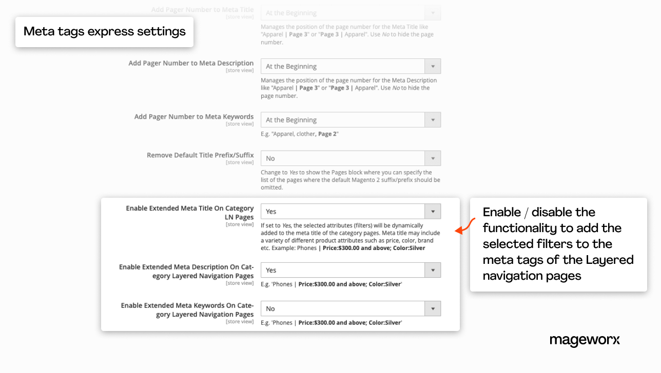 Express meta tags setup with the help of the SEO toolkit for Magento