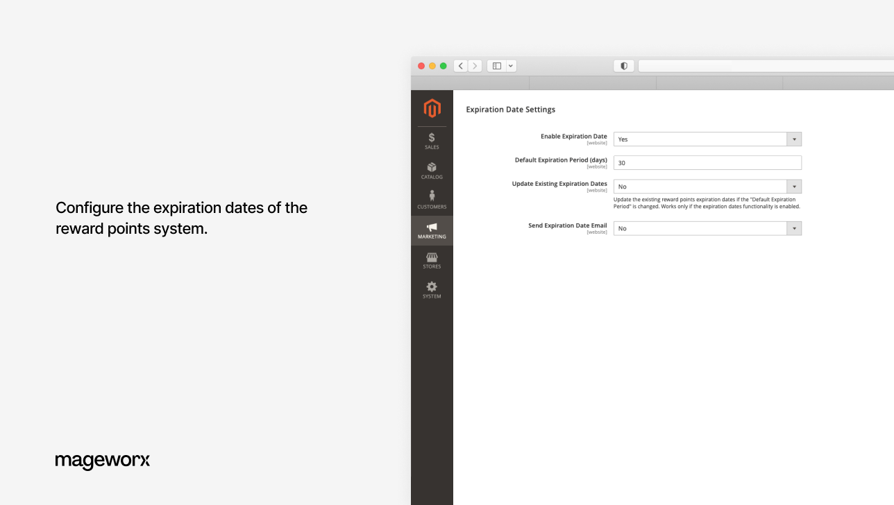 expiration dates for magento reward points system