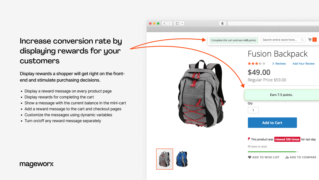 reward points: magento marketing tools
