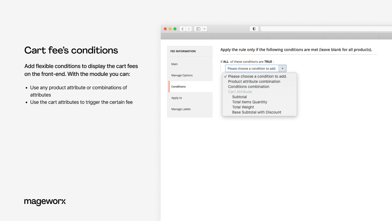 flexible conditions that extra fee magento 2 extension offers