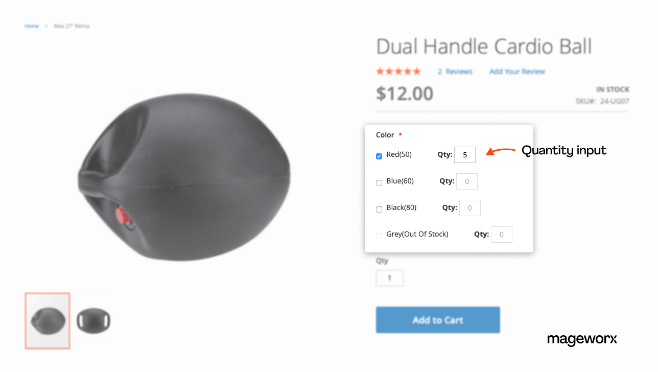 Quantity input for Magento custom option