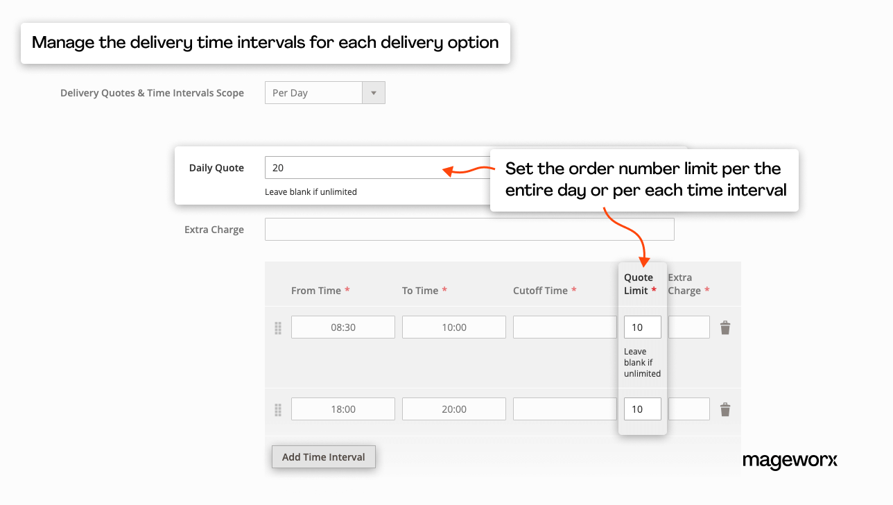 Daily quotes setup added by the Estimated Ship Date module