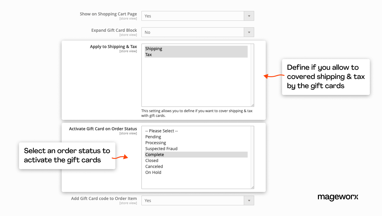Ability to cover shipping fees and/or tax with Magento gift certificates