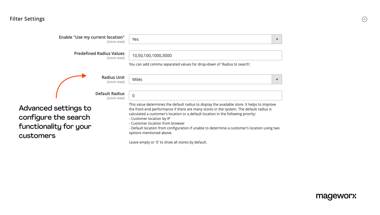Advanced stores search functionality for the customers: Magento store pickup