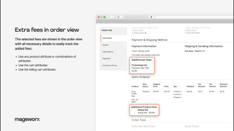 magento 2 extra fees in order view