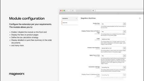 extra fee magento 2 extension's configurations