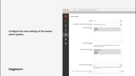 magento reward points setup