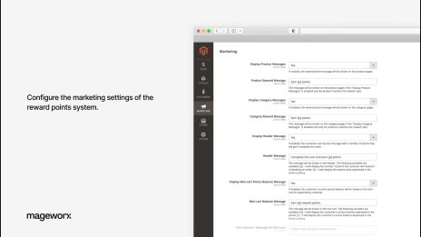 reward points marketing settings in magento 2