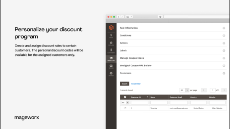 discounts personalization in magento 2 marketing extension