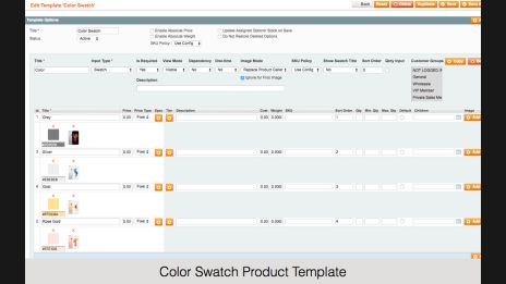 magento color swatches