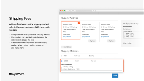 shipping additional fees in magento 2