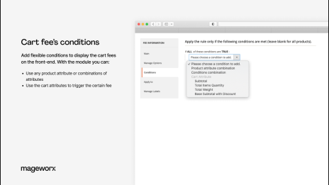 flexible conditions that extra fee magento 2 extension offers