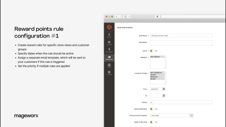 rules configuration for reward points system magento