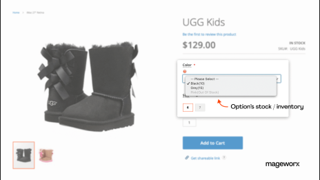 Product options' stock management with the Advanced Product Options extension