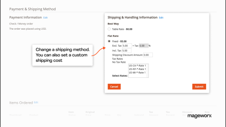 Magento Commerce Order Management Price editing