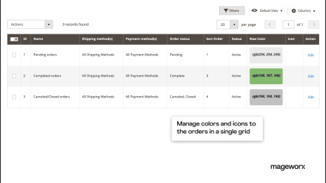 Manage the orders marks easily.