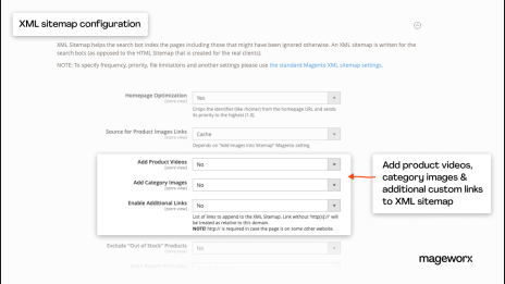 XML sitemap setup