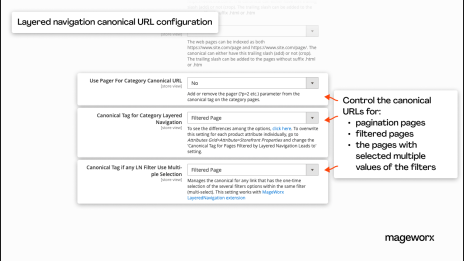 Magento SEO - canonical URL configuration for Layered Navigation