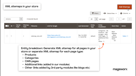 XML sitemaps in Magento 2