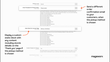 Email templates selection in Store Locator Magento